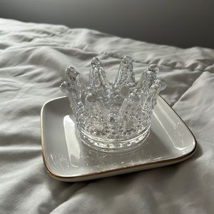 Queen Bee dish and crown jewelry holder